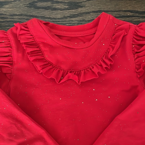 Sparkly red holiday shirt - Picture 2 of 2